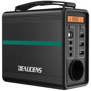 Tragbarer Stromerzeuger 166Wh/150W Stromgenerator mit 1 AC Steckdosen, 2 DC-Anschlüssen, 3 USB-Anschlüssen, Solar generator Mobiler Energiespeicher