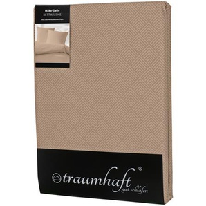 Traumhaft gut schlafen –Bettwäsche „Falsches Uni“, 100% Baumwolle, in versch. Farben