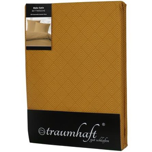 Traumhaft gut schlafen –Bettwäsche „Falsches Uni“, 100% Baumwolle, in versch. Farben