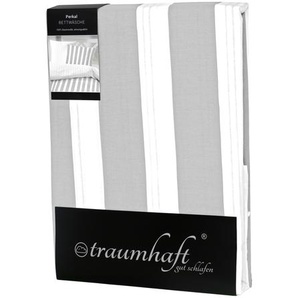 Traumhaft gut schlafen – Perkal-Bettwäsche, 2-teilig, mit Blockstreifen, in versch. Farben und Größen