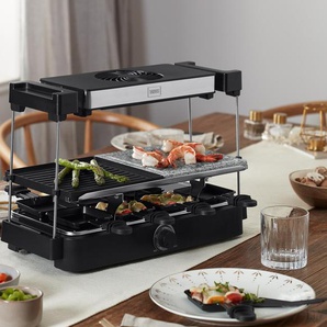 Trebs Raclette mit Dunstabzug und Steinplatte »15100« - Schwarz - Edelstahl -