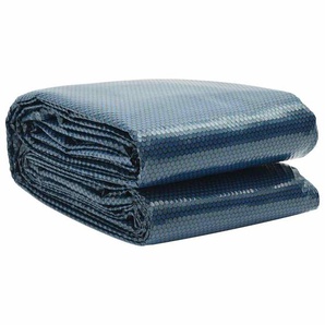 Treibende Pool-Solarplane PE 488x244 cm Schwarz und Blau