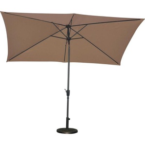 Trendline - Alu Marktschirm Lagos mocca 200 x 300 cm Sonnenschirm Gartenschirm