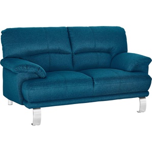 2-Sitzer TRENDMANUFAKTUR Sofas Gr. B/H/T: 162 cm x 87 cm x 89 cm, Struktur fein, ohne Funktion, blau (petrol) 2-Sitzer Sofas