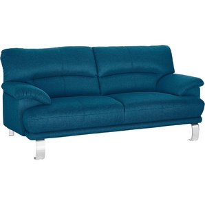 3-Sitzer TRENDMANUFAKTUR Sofas Gr. B/H/T: 200 cm x 87 cm x 89 cm, Struktur fein, ohne Funktion, blau (petrol) 3-Sitzer Sofas