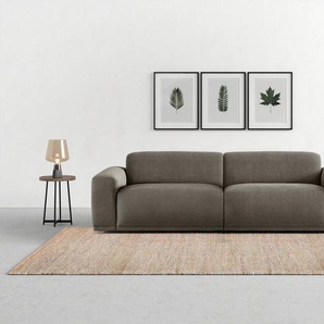TRENDMANUFAKTUR Big-Sofa Braga, mit hochwertigem Kaltschaum, Megasofa, in Cord erhältlich, modernes Big-Sofa, Couch mit hohem Sitzkomfort, 254/72/107 cm (B/H/T)