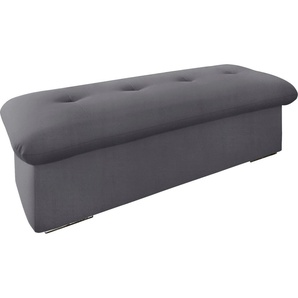 TRENDMANUFAKTUR Hocker Reggae II, Bankhocker mit toller Detailverarbeitung im Sitz, mit Stauraumfach