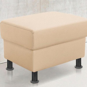 TRENDMANUFAKTUR Hocker »Rondo, Polsterhocker zur Serie, Breite 67 cm, Füße schwarz«, Fußhocker wahlweise mit Federkern, in verschiedenen Bezügen bestellbar