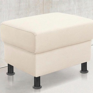 TRENDMANUFAKTUR Hocker »Rondo, Polsterhocker zur Serie, Breite 67 cm, Füße schwarz«, Fußhocker wahlweise mit Federkern, in verschiedenen Bezügen bestellbar