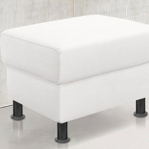 TRENDMANUFAKTUR Hocker »Rondo, Polsterhocker zur Serie, Breite 67 cm, Füße schwarz«, Fußhocker wahlweise mit Federkern, in verschiedenen Bezügen bestellbar