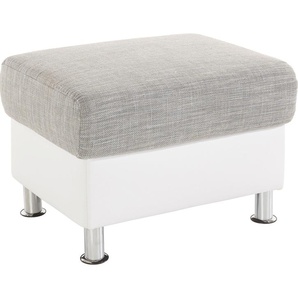 Hocker TRENDMANUFAKTUR Gr. B/H/T: 67 cm x 46 cm x 53 cm, Kunstleder SOFTLUX-Struktur, Mit Federkern, weiß (weiß, cappuccino) Polsterhocker Sitzhocker Hocker wahlweise mit komfortablem Federkern, frei im Raum stellbar
