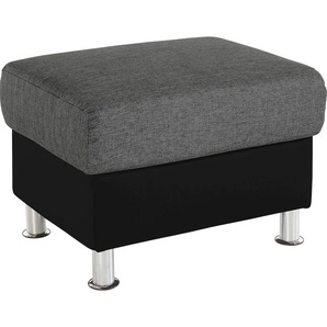 Hocker TRENDMANUFAKTUR Gr. B/H/T: 67 cm x 46 cm x 53 cm, Kunstleder SOFTLUX-Struktur, Ohne Federkern, schwarz-weiß (schwarz, schwarz, weiß) Polsterhocker Sitzhocker Hocker wahlweise mit komfortablem Federkern, frei im Raum stellbar