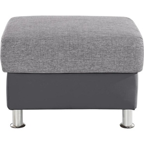Hocker TRENDMANUFAKTUR Gr. B/H/T: 67 cm x 46 cm x 53 cm, Kunstleder SOFTLUX-Struktur, Ohne Federkern, grau (dunkelgrau, grau, weiß) Polsterhocker Sitzhocker Hocker wahlweise mit komfortablem Federkern, frei im Raum stellbar