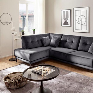 Trends by HG Polsterecke Barcelona L-Form, mit Metallfuss, frei im Raum stellbar