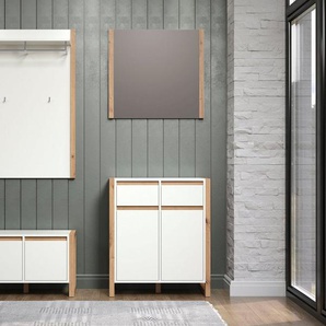 trendteam Garderobenspiegel Dakota (1-St), Wandspiegel, teilweise Rahmen in Holzoptik, B/H ca.: 78/69 cm