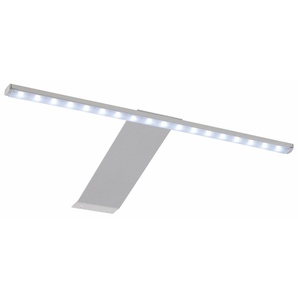 trendteam LED Spiegelleuchte, LED fest integriert, Kaltweiß, Aufsatzleuchte, 37x18x13 cm in Kaltweiß mit Schalter u. Steckdosenbox