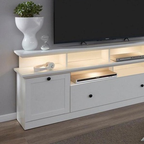 trendteam Lowboard Baxter, zeitloser Landhausstil, Beleuchtung optional