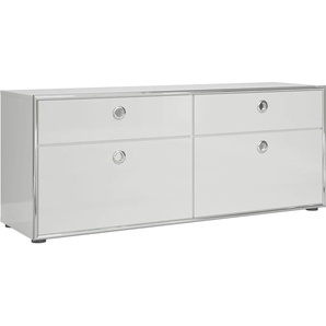 Lowboard TRENDTEAM Infinity Sideboards Gr. B/H/T: 147 cm x 60 cm x 42 cm, 2, weiß (weiß hochglanz lack) Lowboards elegante Hochglanzoptik aus Italien
