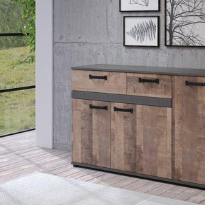 trendteam Sideboard Stripe, Breite 142 cm