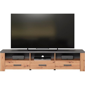 Home affaire TV-Board Ambres (1 St), matte Echtholzoptik, ca. Maße BxH: 180x43 cm, TV Schrank, Eiche
