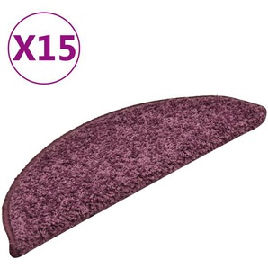 Treppenmatten 15 Stk. Dunkelviolett 56x17x3 cm
