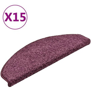Treppenmatten 15 Stk. Dunkelviolett 65x21x4 cm