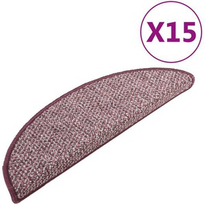 Treppenmatten 15 Stk. Lila 65x21x4 cm