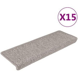 Treppenmatten Selbstklebend Sisal-Optik 15 Stk. 65x21x4 cm