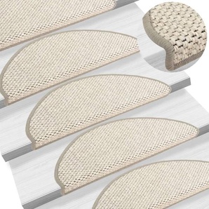 vidaXL Treppenmatten Selbstklebend Sisal-Optik 15 Stk. 65x21x4cm Beige