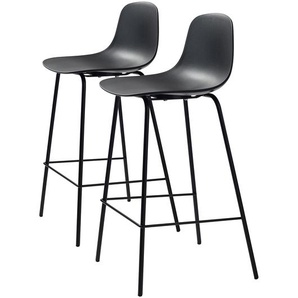 Tresenstuhl Felin (2er-Set) 41 x 93 x 48cm Schwarz