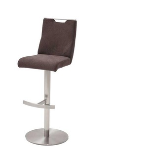 Tresenstuhl in Braun Stoff höhenverstellbar