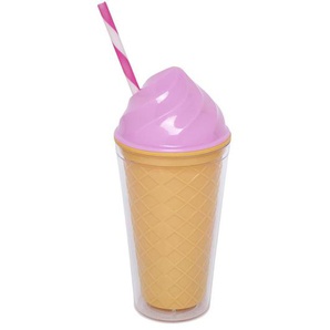 Trinkbecher, Strohhalmbecher, ice cream, in pink, 10 x 10 x 22 cm, von Sunnylife