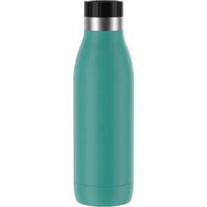 Trinkflasche EMSA Bludrop Color Trinkflaschen Gr. 0,5 ml, blau (petrol) Trinkflaschen Edelstahl, Quick-Press Deckel, 12h warm24h kühl, spülmaschinenfest