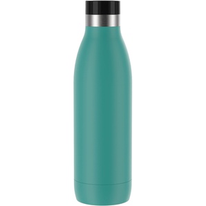 Trinkflasche EMSA Bludrop Color Trinkflaschen Gr. 0,7 ml, blau (petrol) Trinkflaschen Edelstahl, Quick-Press Deckel, 12h warm24h kühl, spülmaschinenfest