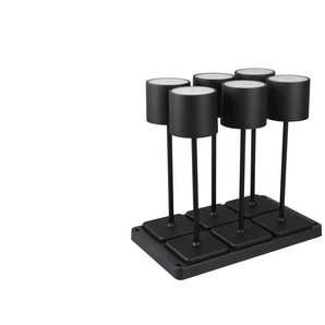 Trio Akku-Tischleuchte 6er-Set - schwarz - Materialmix - 42 cm - 40 cm - 26 cm | Möbel Kraft