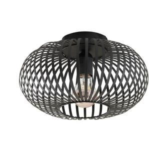 Trio Deckenleuchte  1-flammig  Metall schwarz ´klein`   ¦ schwarz ¦ Maße (cm): H: 18  Ø: 30