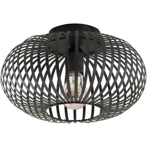Trio Deckenleuchte  1-flammig  Metall schwarz ´klein`   ¦ schwarz ¦ Maße (cm): H: 18  Ø: 30