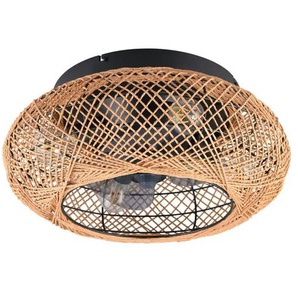 Deckenleuchte mit Ventilator   ¦ braun ¦ Maße (cm): B: 50 H: 21 T: 50.0