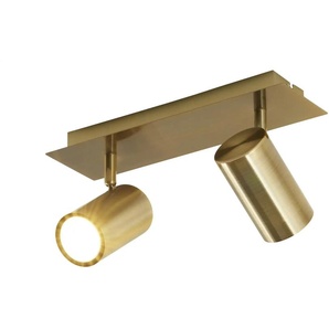 Trio Deckenstrahler  2-flammig  altmessing   ¦ gold ¦ Maße (cm): B: 30 H: 15 T: 9.0