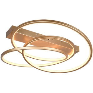 TRIO LED-Deckenleuchte Darvin 649110179 goldfarbig, 34 W, 4500 lm, CCT