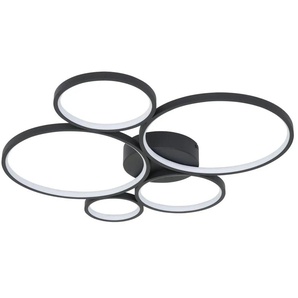 Trio LED-Deckenleuchte  Kreise  schwarz  Rondo ¦ schwarz ¦ Maße (cm): B: 59 H: 5,5 T: 53.0