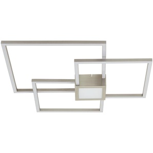 Trio LED-Deckenleuchte Nickel matt - silber - Materialmix - 66,5 cm - 6,5 cm - 65,5 cm | Möbel Kraft