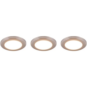 TRIO LED-Einbauleuchten-Set Argus 653610306 chromfarbig, 4 W, 350 lm, 3000 K, 1 W RGB, 3 Stück