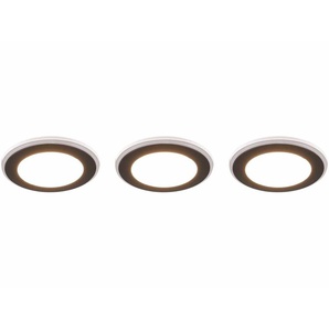 TRIO LED-Einbauleuchten-Set Argus 653610332 schwarz, 4 W, 350 lm, 3000 K, 1 W RGB, 3 Stück