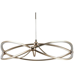 Trio LED-Pendelleuchte messing matt  geschwungen   ¦ gold ¦ Maße (cm): H: 150  Ø: 62