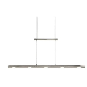 Trio LED-Pendelleuchte nickel matt mit Dimmer - silber - Materialmix | Möbel Kraft