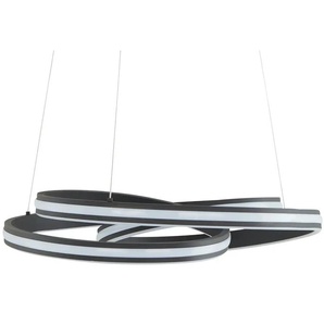 Trio LED-Pendelleuchte schwarz ´gedreht´ - schwarz - Materialmix - 150 cm - 60.0 | Möbel Kraft