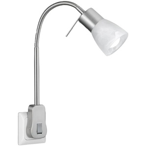 TRIO LED-Steckerleuchte Levisto 891010107 nickel-matt, inkl. E14 LED 4,9 W, 470 lm, 3000 K