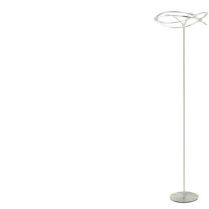 Trio LED-Stehleuchte Nickel-matt geschwungen - silber - Materialmix - 175 cm - 52.0 | Möbel Kraft