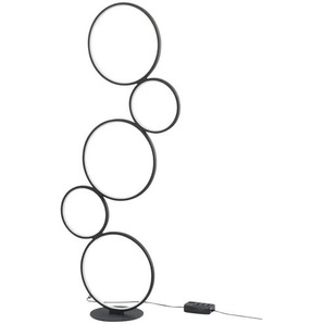 Trio LED-Stehleuchte Schwarz Kreise - schwarz - Materialmix - 47 cm - 115 cm - cm 20,0 | Möbel Kraft